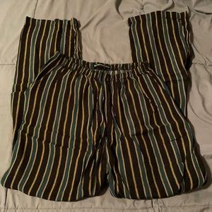 Brandy Melville Black, Green, Yellow Striped Pants